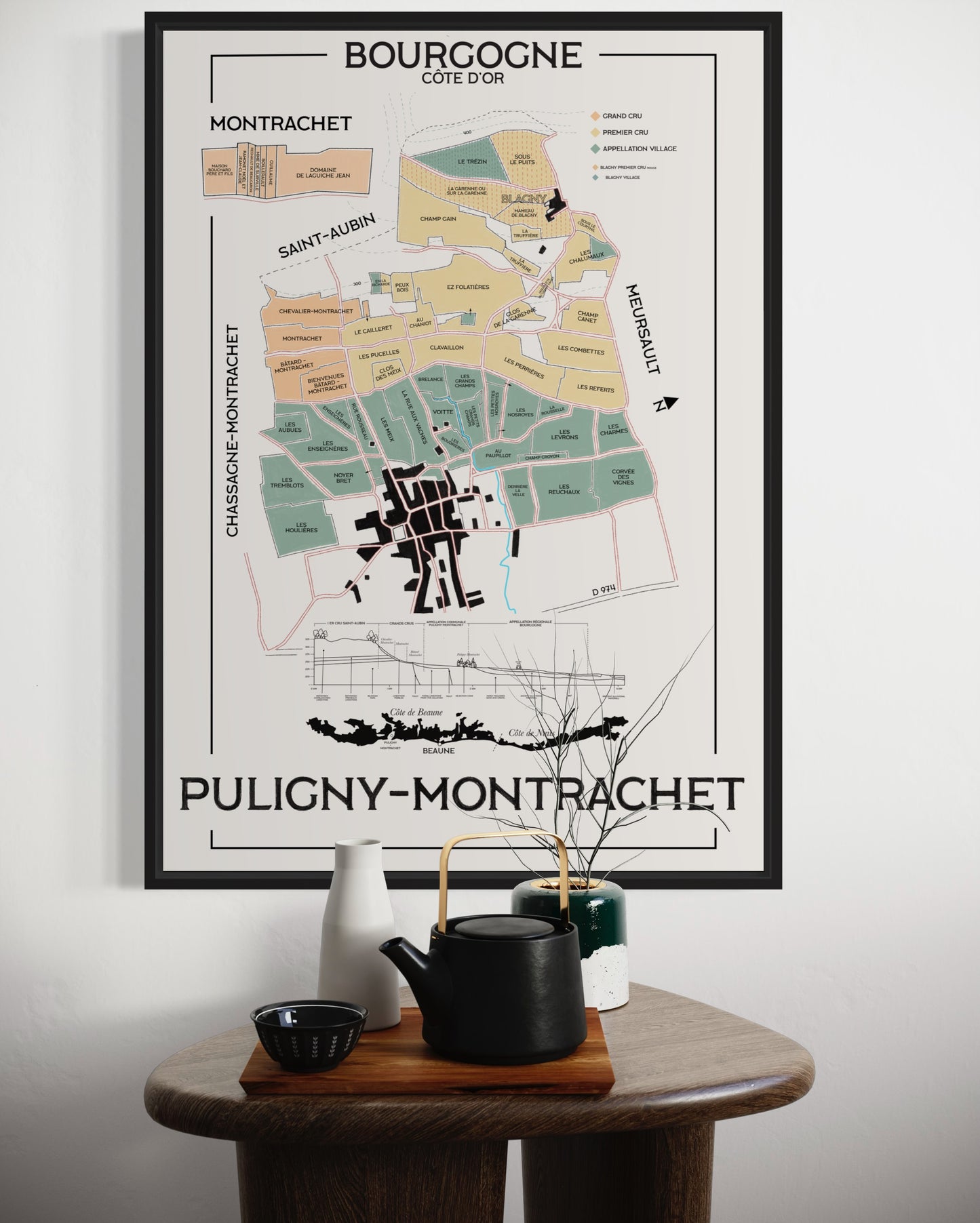 Poster “VinMap” Puligny-Montrachet