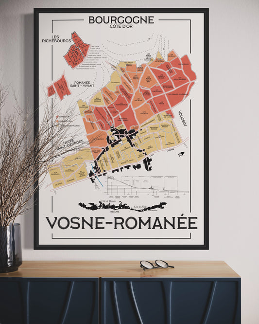 Poster “VinMap” Vosne-Romanée