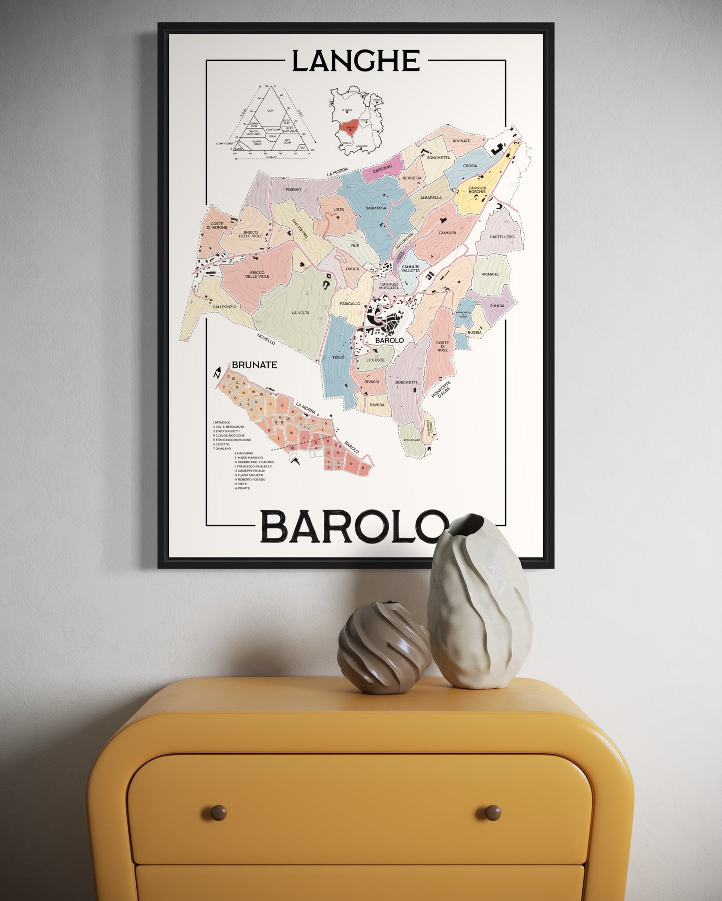 Poster “VinMap” Barolo (municipality of)