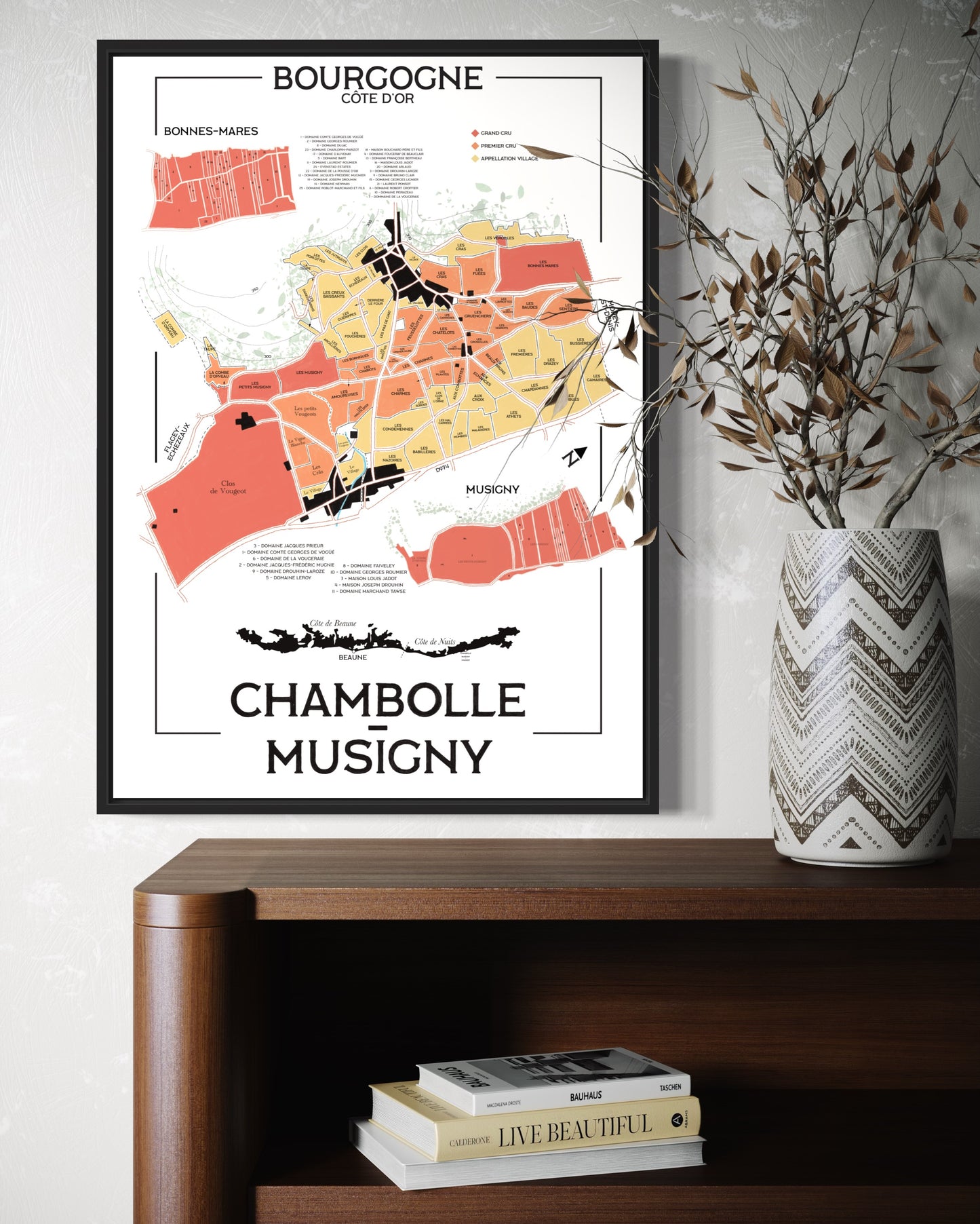 Poster “VinMap” Chambolle-Musigny